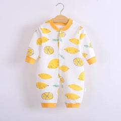 Newborn Baby Clothes Cotton Warm Baby Wear Clothes Fashion Cartoon Mickey Print 0-12Month Baby Romper