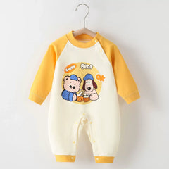 Newborn Baby Clothes Cotton Warm Baby Wear Clothes Fashion Cartoon Mickey Print 0-12Month Baby Romper