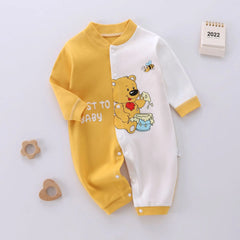 Newborn Baby Clothes Cotton Warm Baby Wear Clothes Fashion Cartoon Mickey Print 0-12Month Baby Romper