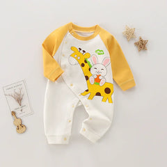 Newborn Baby Clothes Cotton Warm Baby Wear Clothes Fashion Cartoon Mickey Print 0-12Month Baby Romper