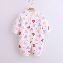 Newborn Baby Clothes Cotton Warm Baby Wear Clothes Fashion Cartoon Mickey Print 0-12Month Baby Romper