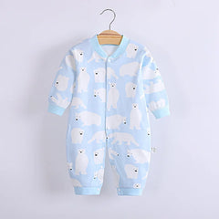 Newborn Baby Clothes Cotton Warm Baby Wear Clothes Fashion Cartoon Mickey Print 0-12Month Baby Romper