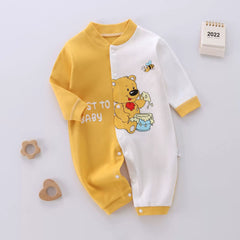 Newborn Baby Clothes Cotton Warm Baby Wear Clothes Fashion Cartoon Mickey Print 0-12Month Baby Romper